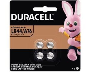 Bateria Botão Alcalina LR44 Duracell 1.5V - 4 Unidades