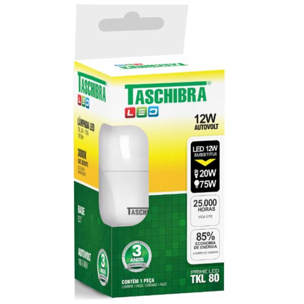 Lâmpada Led TKL80 Luz Amarela Taschibra 12W Bivolt - Imagem 2