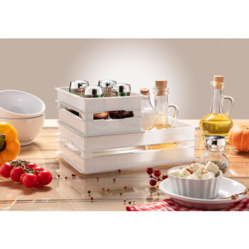 Caixa Organizadora Empilhável Branco Paramount 28x19cm