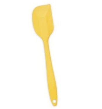 Espátula de Silicone Redonda Amarela Oikos