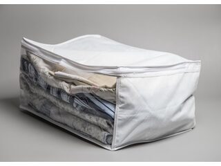 Organizador Multiuso TNT com Zíper Branco Praticita 60x50x30cm