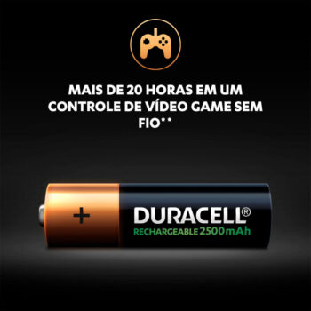 Pilha Recarregável AA Duracell 2 Unidades