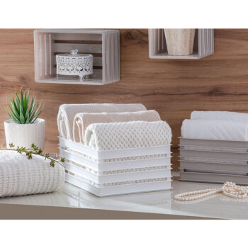 Caixa Organizadora Empilhável Branco Paramount 34x24cm