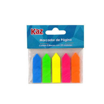 Marcador de Página Neon 5 Cores Kaz