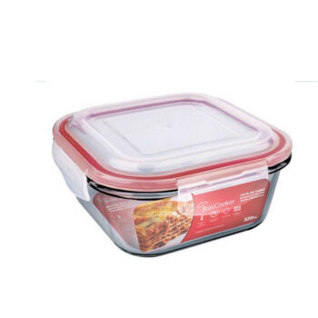 Pote Hermético de Vidro Quadrado Brascooker 320ml