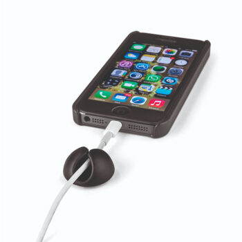 Organizador para Cabos com Adesivo Preto 6 Unidades P Aplik Ordene