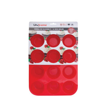 Forma de Silicone para Cupcakes Uny Home 12 Divisórias