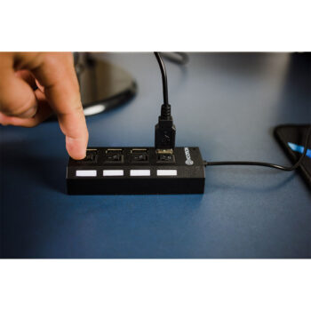Hub USB 2.0 4 Portas com Led Indicador Hoopson
