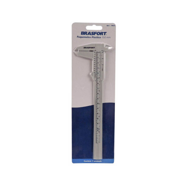 Paquímetro Plástico 150mm 6'' Brasfort