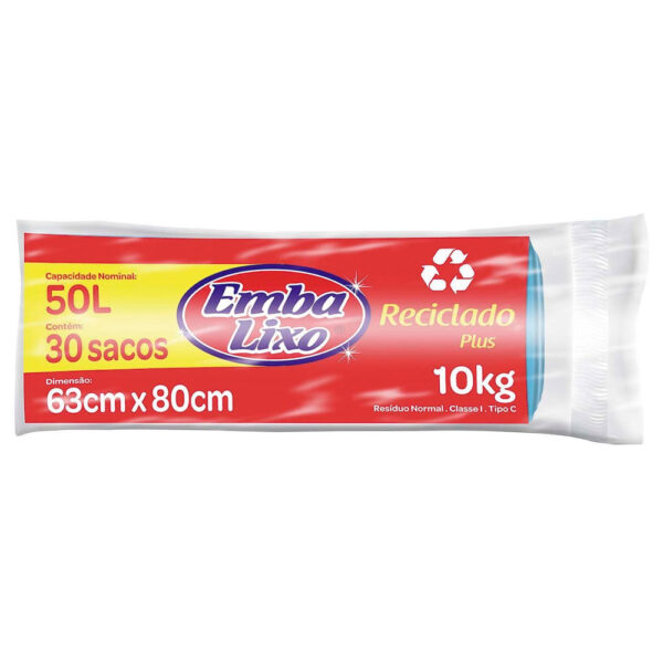 Saco de Lixo Azul 50L Embalixo 30 unidades