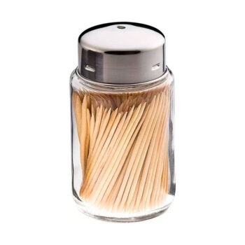 Paliteiro de Vidro e Inox Euro Home 5x9cm