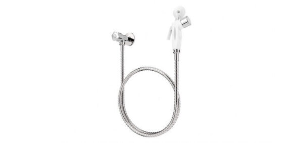 Ducha Higiênica Inox Gatilho Branco Blukit