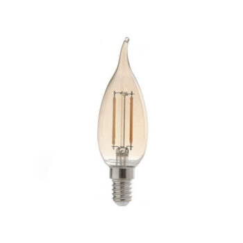 Lâmpada Vela Chama Retrô Led 2W 127V Amarela E14 Avant