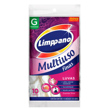 Luva Descartável de Latéx Tamanho G Limppano 10 Unidades
