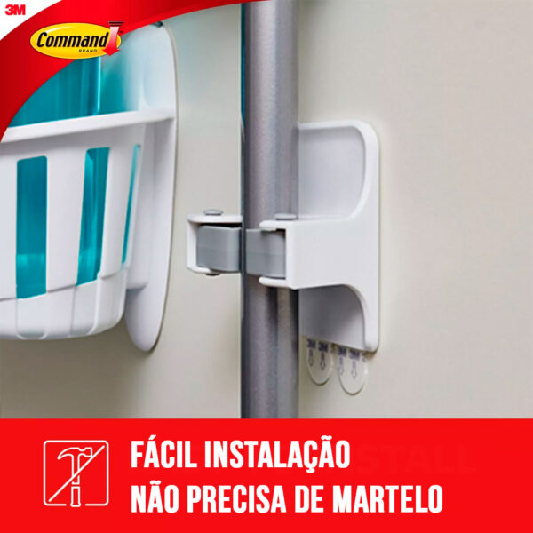 Suporte Organizador Porta Vassouras Command Adesivo 3M - Imagem 3