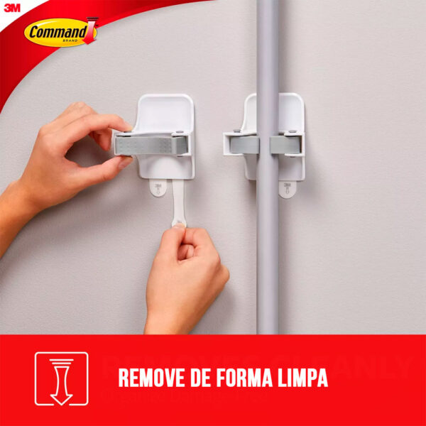 Suporte Organizador Porta Vassouras Command Adesivo 3M - Imagem 4