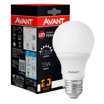 Lâmpada Led Bulbo 15W Bivolt 6.5K Avant