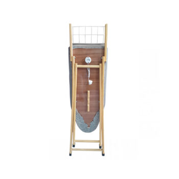 Tábua de Passar em Madeira com Tomada e Tecido Metalizado Utilaço