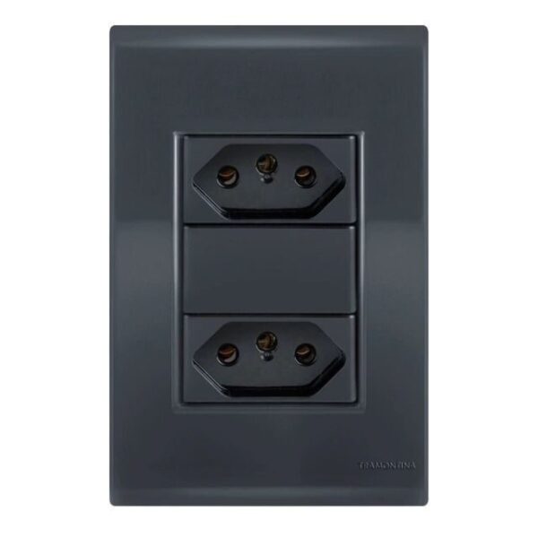 TOMADA LIZ 2P+T 2TO 20A 250V GRAFITE