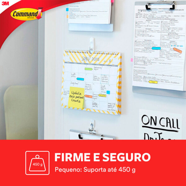Gancho Adesivo Branco Command 3M 2 Peças até 450g - Imagem 4
