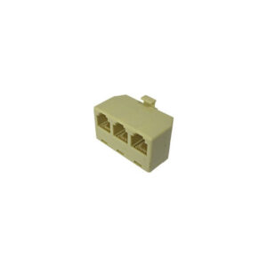 Multiplicador de Linha Telefônica RJ11 3 fêmeas e 1 macho Tblack