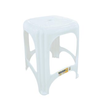 Banqueta Niterói de Plástico Branca Tramontina 46x37cm