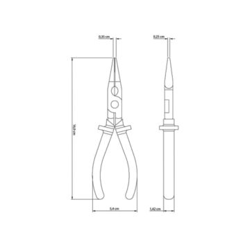 Alicate Tramontina Bico Meia Cana de Aço 6"