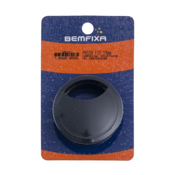 Passa Fio para Mesa Preto Bemfixa 59mm - Imagem 2