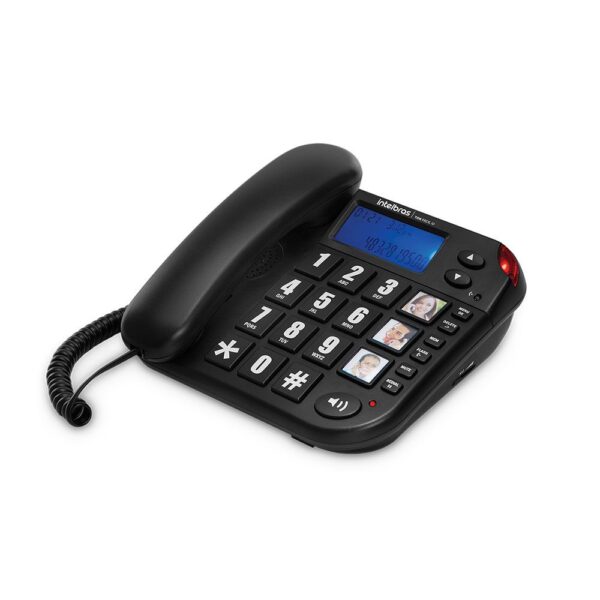 Telefone Com Fio Tok Fácil Preto Intelbras