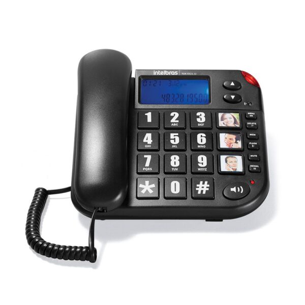 Telefone Com Fio Tok Fácil Preto Intelbras - Imagem 2