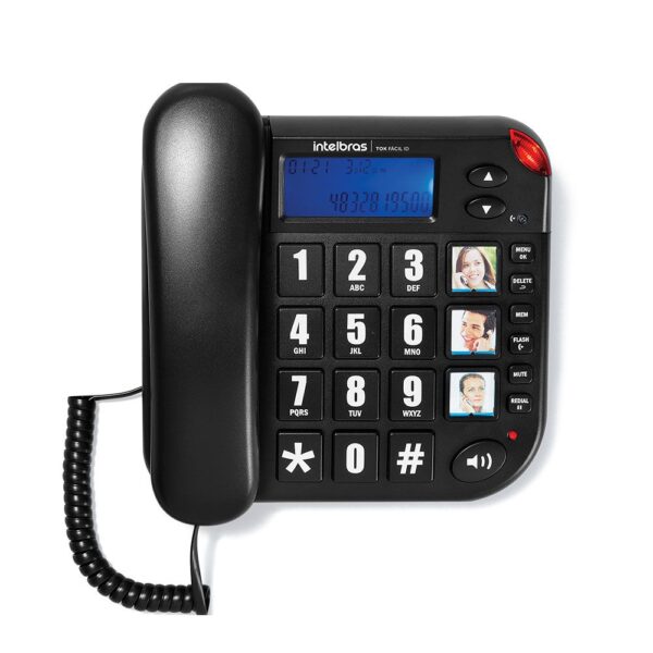 Telefone Com Fio Tok Fácil Preto Intelbras - Imagem 3