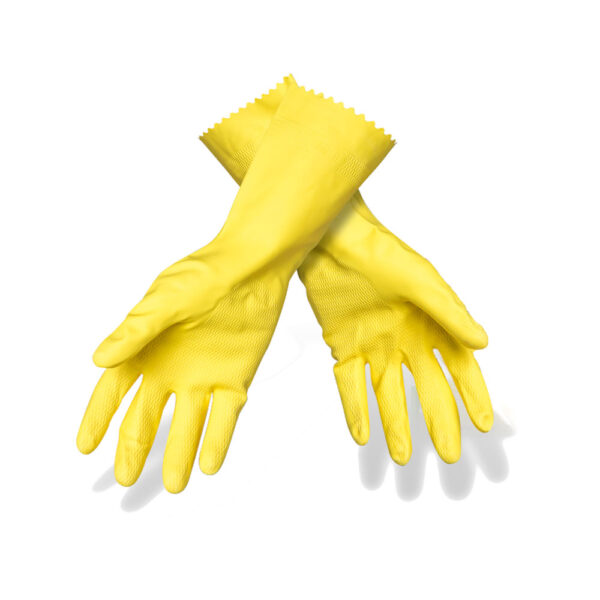 Luva Multiuso Forrada Scotch Brite de Latex Tamanho M Amarela 3M - Imagem 2