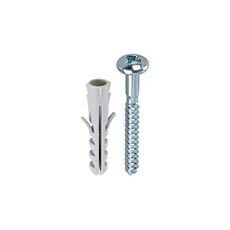 Bucha de Fixação em Nylon com Parafuso Philips 4mm Bemfixa 10 unidades