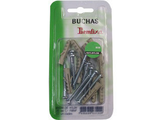 Bucha de Fixação em Nylon com Parafuso Philips 6mm Bemfixa 10 unidades