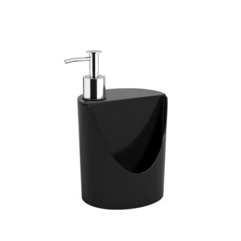 Porta Detergente com Espaço para Esponja Preto Coza 600ml