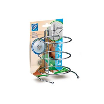 Suporte para Secador de Cabelo com Ventosa Aço Cromado Arthi