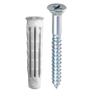 Bucha de Fixação Universal com Parafuso Cabeça Chata 8mm Bemfixa 4 unidades