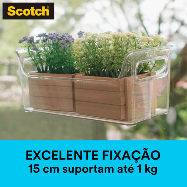 Fita Fixa Forte Dupla Face Transparente Scotch 3M - 24mmx2m - Imagem 5