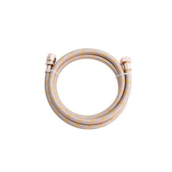 Engate Flexível em Inox para Gás com Adaptador Blukit 1,20m