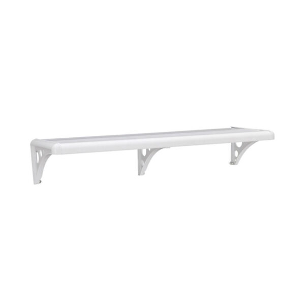 Prateleira de Plástico PVC Branca com Suporte Astra