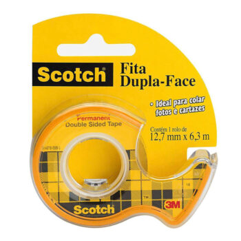 Fita Dupla Face com Suporte Scotch 3M - 12,7mmx6,3m