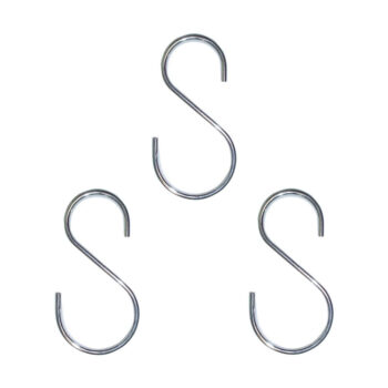 Kit Ganchos Cromados para Utensílios Juny 3 Peças