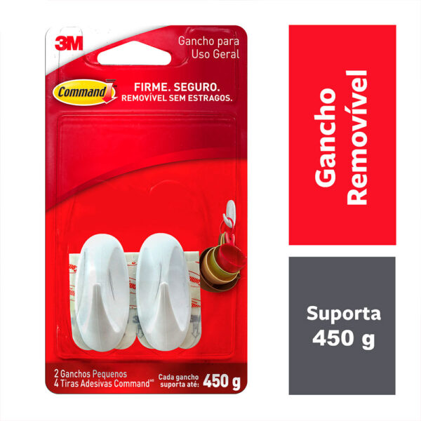Gancho Adesivo de Plástico Command 3M até 450g - Imagem 6