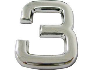 Número Residencial 3 em Plástico Prata Bemfixa