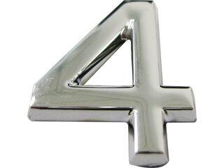 Número Residencial 4 em Plástico Prata Bemfixa
