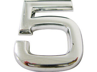 Número Residencial 5 em Plástico Prata Bemfixa