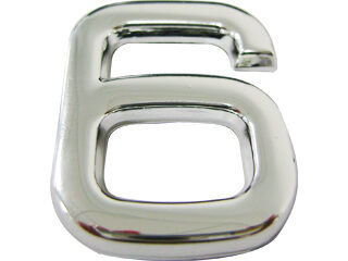 Número Residencial 6 em Plástico Prata Bemfixa