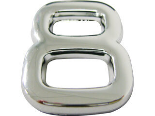 Número Residencial 8 em Plástico Prata Bemfixa