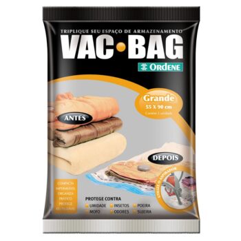 Saco à Vácuo Protetor Vac Bag Transparente Ordene 55x90cm