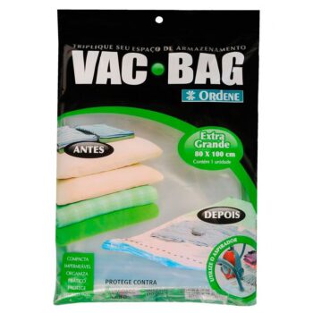Saco à Vácuo Protetor Vac Bag Transparente Ordene 80x100cm